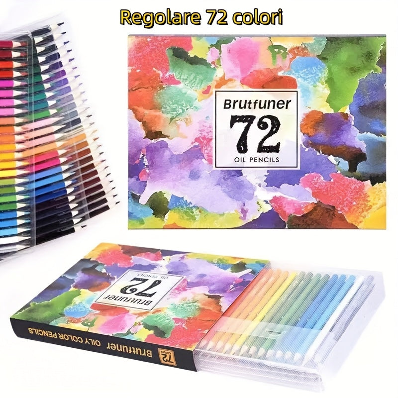TEMU 72 Colors Professional Oil-based Pencils , Sketch, Art Supplies, And Stationery, Cute School Supplies, Papeleria Bonita Y Barata