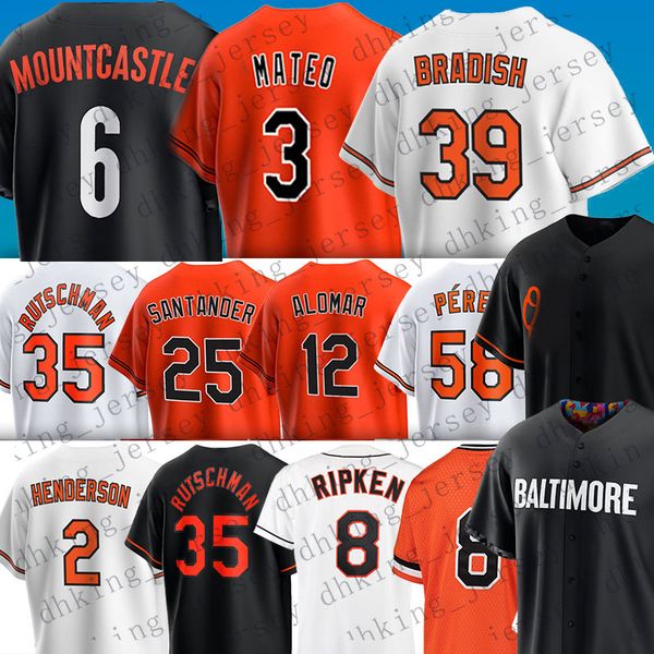 Ryan Mountcastle Baseball Jerseys Orioles Cal Ripken Jr Cedric Mullins Jorge Baltimores Mateo Kyle Bradish Adley Rutschman Anthony Santander