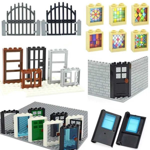 DIY City Friends Toys House MOC Parts Fence Stairs Ladder Gate Building Blocks Door Window Garden Assemble Bricks Educational ToC250211