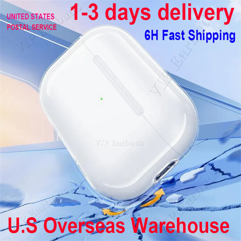 USA Stock For Apple airpodspros AirPods pro 2 3rd airpod earphones airpodspros 4 Solid Silicone Cute Protective Headphone Cover Apple Wireless Charg