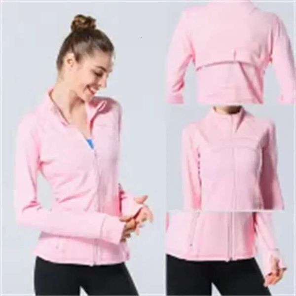 LULUSLEMONS Women Jacket Yoga Define Workout Sport Coat Fiess Sports Quick Dry Activewear Top Solid Zip Up Sweatshirt Sportwear jump girl