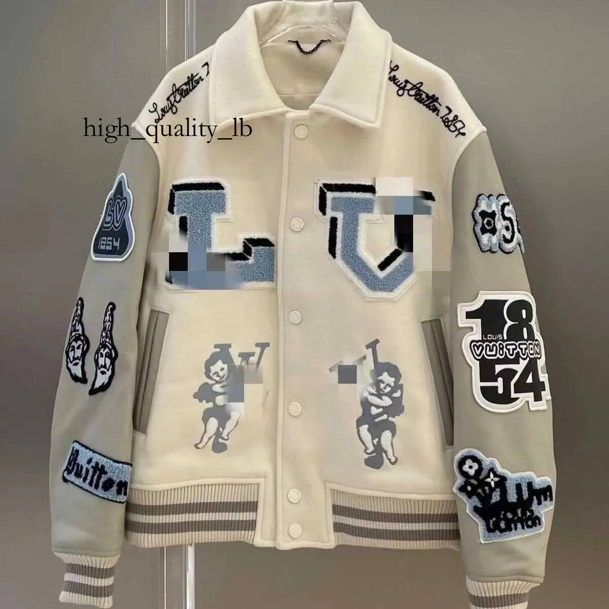 Louise Jacket Designer Letterman L Vintage Bomber Coats Letter Embroidery Autumn Men Baseball Jackets Hip Hop Loose Varsity Louies Jacket Ef7