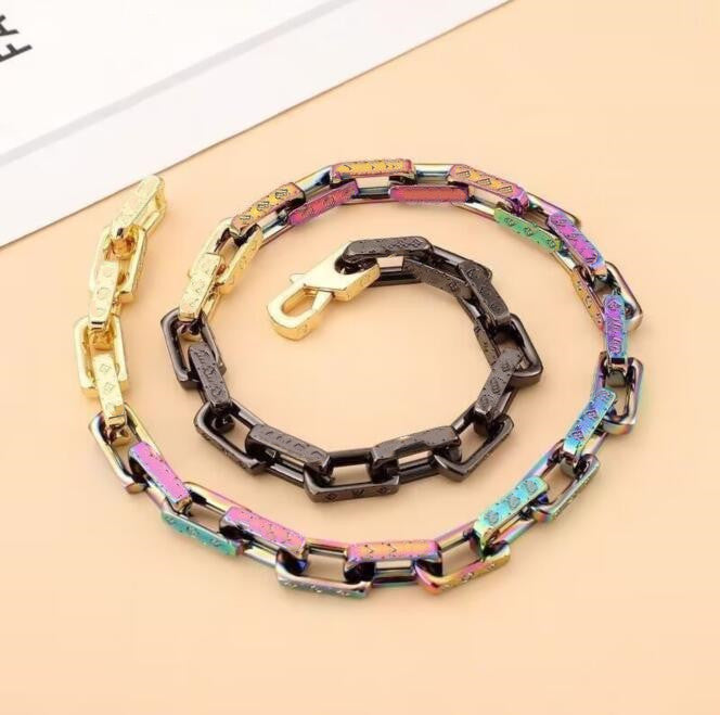 Paris Designer Jewelry Pendants Necklaces Charm monogram men women necklace Fashion Black gold Youth Chain Punk Bracelet