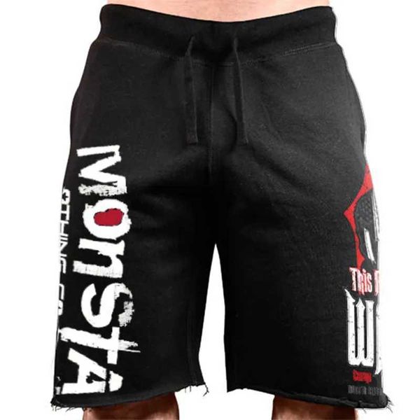 Shorts masculinos homens novos shorts algodão masculino shorts soltos fitness and bodybuilding atletas masculas marca durável shorts esporti