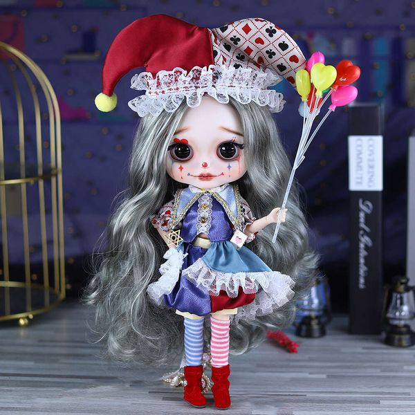 Dolls ICY DBS Blythe Clown series BJD dollscolorful hair nude and set doll joint body the gift for boy girl S2412261