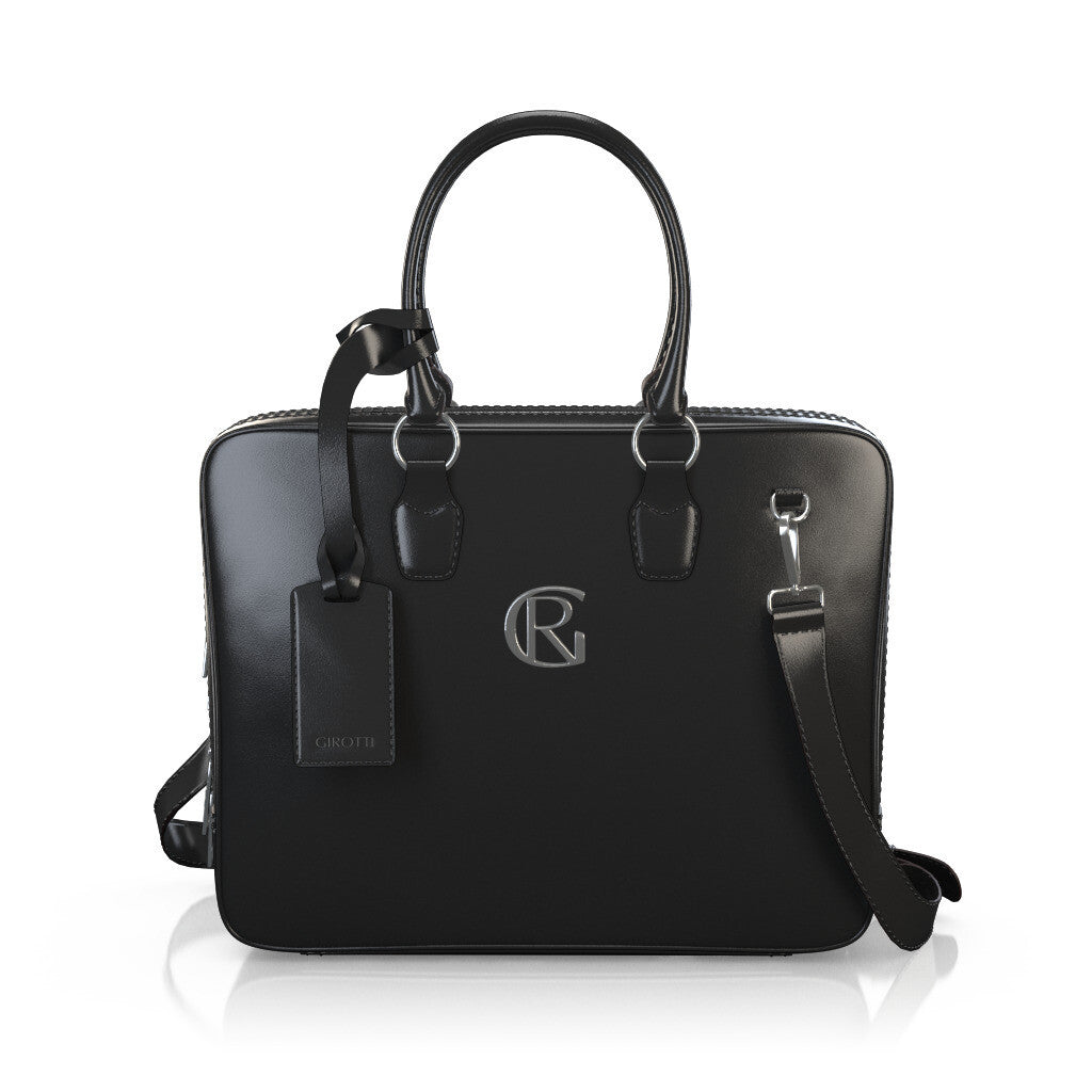 Laptoptasche für Herren - Handgemacht in Italien aus Naturleder Schwarz - Selbst gestalten - GIROTTI