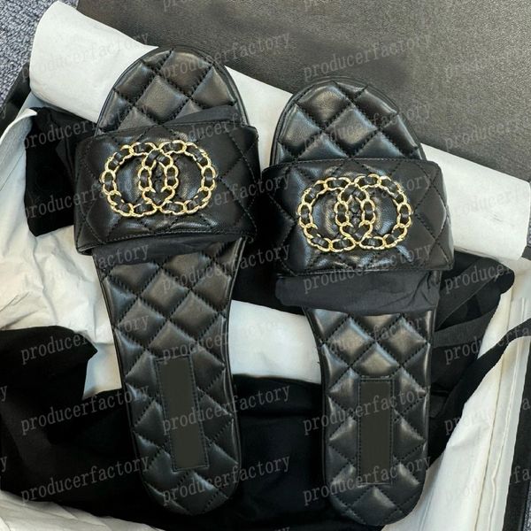 Designer Slippers Interlocking Slides Sandals Ladies women comfortable slippers Women Sandals Fashion Classics Retro Lovely Sunny Beach Sand