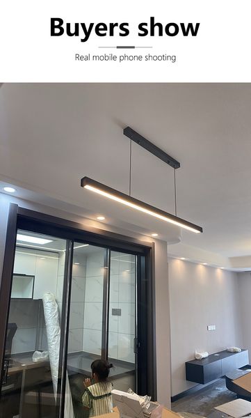 Dining room chandelier Nordic modern table bar lamp restaurant lights kitchen lights office company led strip lamps stores velocity of light