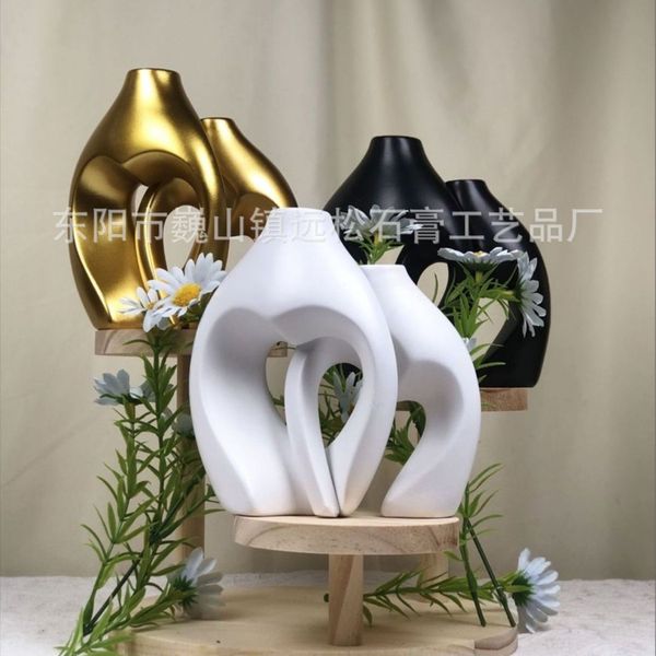 Planters & Pots Nordic modern small mini creative little heart cuddling vase decoration home foyer desktop flower arrangement decoration