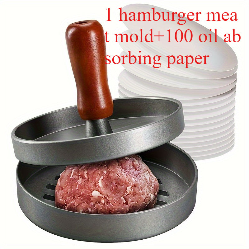 TEMU 100 Sheets Of Oil Paper- 1 Meat Patty Press, Meat Separator - The Patty Making Machine For - Small Kitchen Tools And Accessories Of Small Bar