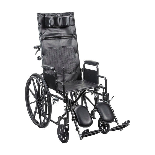 Silver Sport Reclining Wheelchair, 20", Detachable Desk Arm