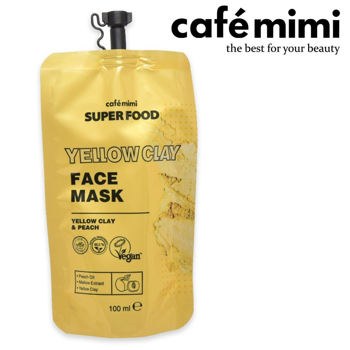Cafe mimi yellow clay face mask 100ml
