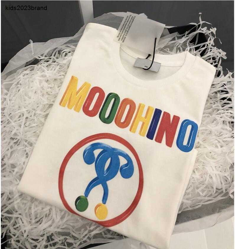 Summer Children&#039;s Short Sleeve Tops Kids Letters Design t shirts Boys Tees Girls Colorful Embroidery Pattern T-shirts 90-130cm Age 1-10T