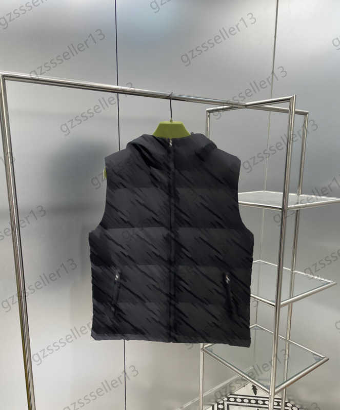 Fashion Puffer Coat Jackets Womens Down Parkas Double G Printed Nylon Canvas Fabric Sleeveless Winter Coats Vest Collar Hooded Zipper Opening Jacket
