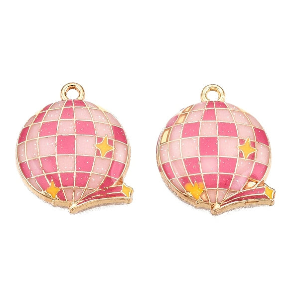 Pendentifs en alliage émaillé avec placage de paillettes