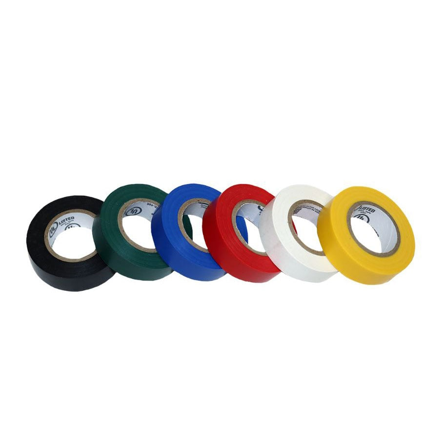 Grip Tools 37006 Vinyl Electrical Tape Multicolor 6-Pack 1-2" x 20 ft.