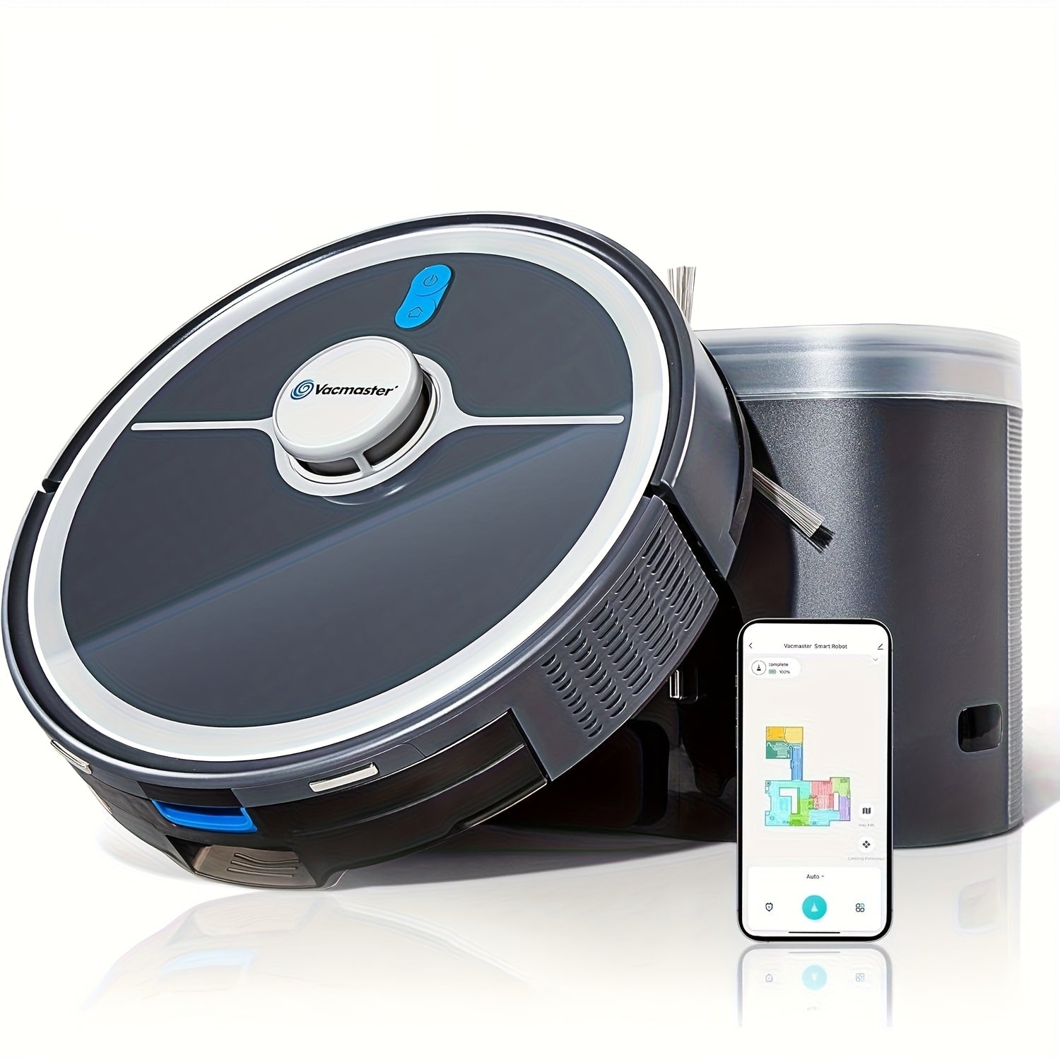 TEMU 3-in-1 Robot Vacuum Cleaner Pet Companion And Mop Combo With Self-empty Station For , Navigation, 3000pa Strong Suction, Multi-floor Mapping For