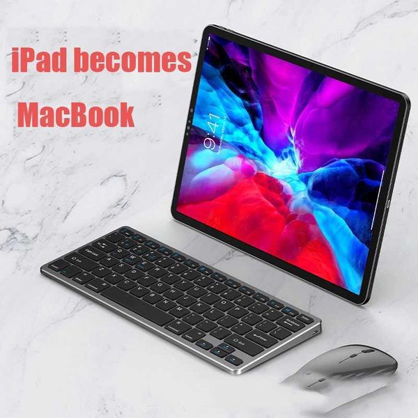 Wireless wireless connections keyboard and mouse kit wireless charging combination silent mouse suitable for iPad iOS Android PC laptop PC W