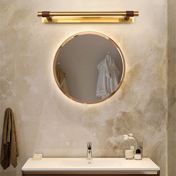 Modern Copper Long Vanity Lamp Indoor Washbasin Decor Mirror Front Light LED Bathroom Toilet Cabinet Wall Light Dressing Light
