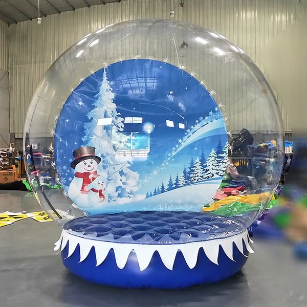 wholesale For Christmas Giant Inflatable Snow Globe Bubble Dome Tent With Blower 2M-3M-4M Replaceable background Human Snow- Globes Clear ho