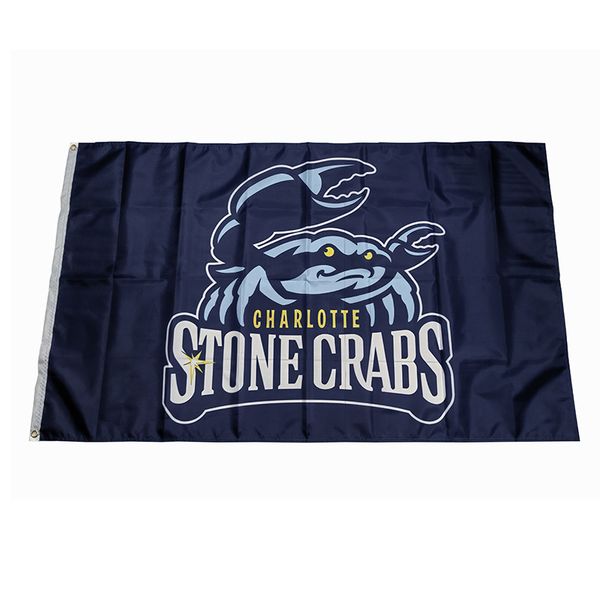 MiLB Charlotte Stone Crabs Flag 3*5ft (90cm*150cm) Polyester Banner decoration flying home & garden Festive gifts