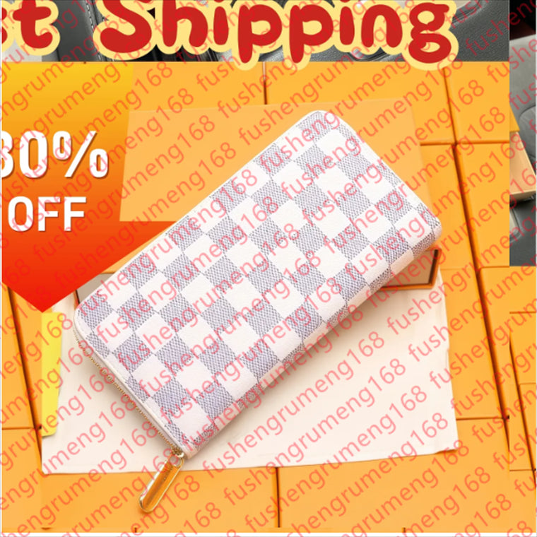 2025 designer Zipper leather Wallets Pocket wallets long single zipper Classic Letters coin purse card holder plaid s mens designers women w