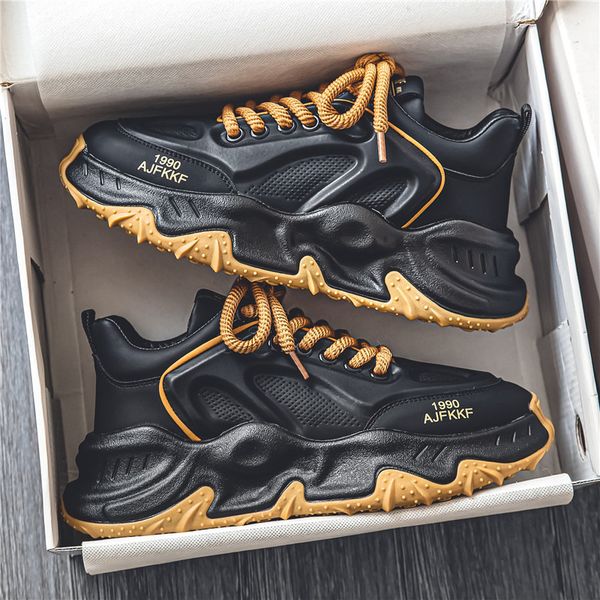 Trend men&#039;s shoes 2025 spring new all-in-one thick sole sports shoes low help increase network red explosive running shoes