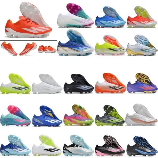 With Bag Boots X Crazyfast.1 FG Laceless Knit Football Cleats Mens Firm Ground Soft Leather Comfortable Training Lithe Soccer Shoes X23 Craz