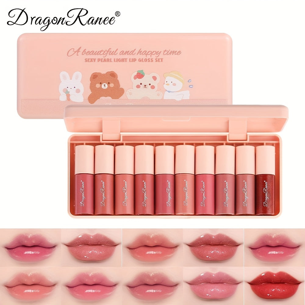TEMU 10 Colors Lip Tint Stain Mini Liquid Lipstick Set, Korean Velvet Watery Lip Stain Moisturizing Natural Lip Gloss, Multi-use Lip And Cheek Tint,