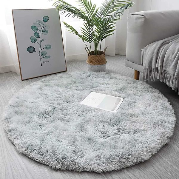Bubble Kiss Thick Round Rug Carpets for Living Room - Soft Plush Home Decor Bedroom Kid Room Salon RugC250108