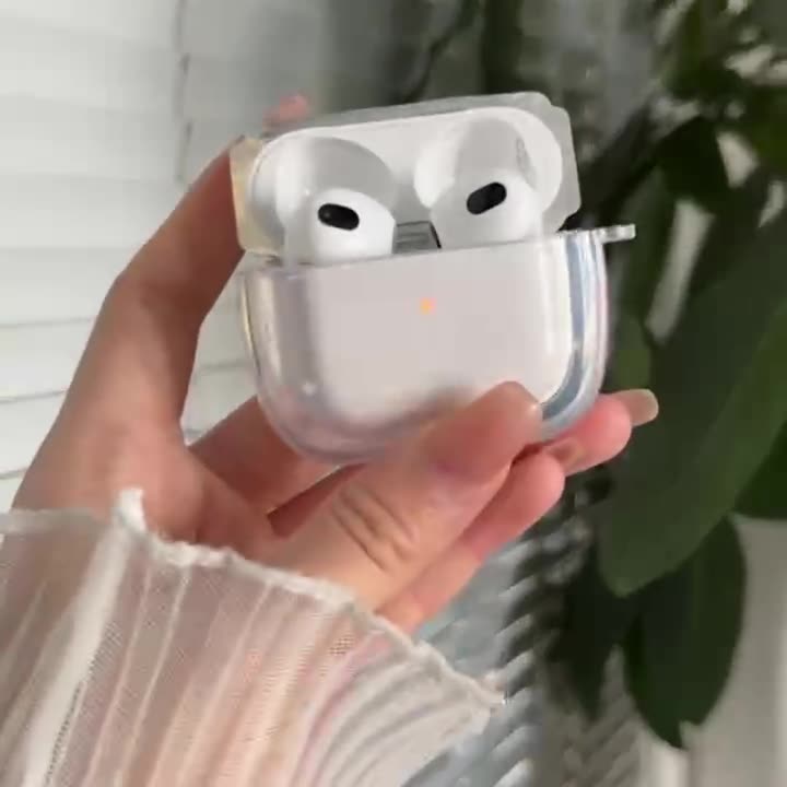 For Apple Airpodspro 2 3 4 bluetooth earbuds Headphone Accessories Transparent TPU Solid Silicone Waterproof Protective case Headphones Headset cove