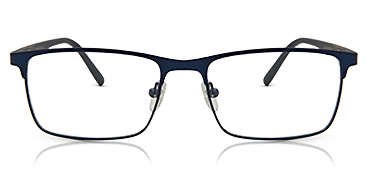 Rectangle Full Rim Metal Men's  Prescription Glasses Online Blue Size 54 - Free Lenses - Blue Light Block Available - SmartBuy Collection