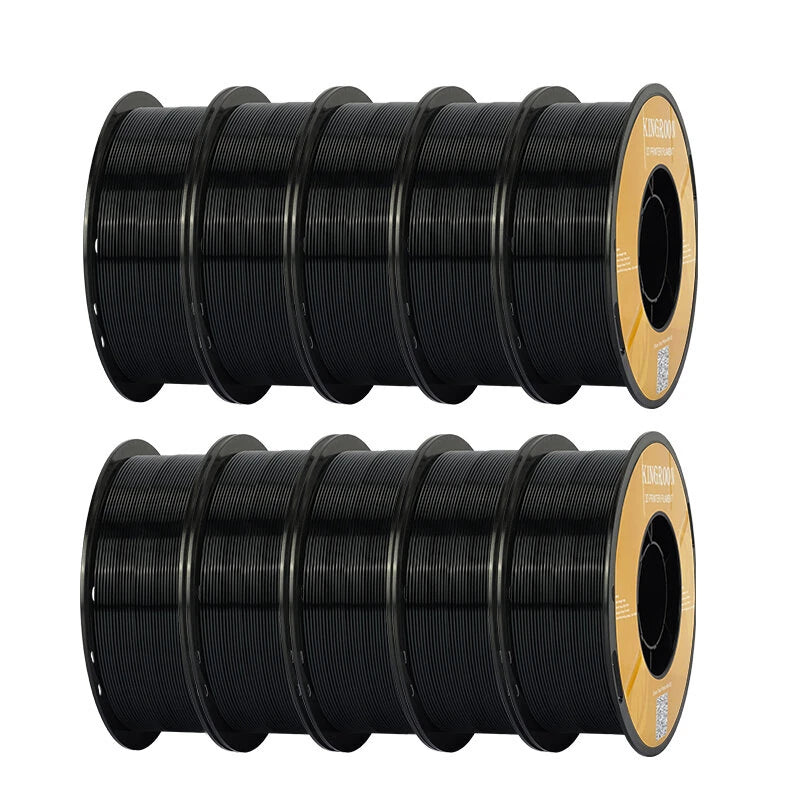 KINGROON PLA 3D Printer Filament 1.75mm 10kg Black High Strength Easy to Print Eco-Friendly No Bubbles Smooth Printing H