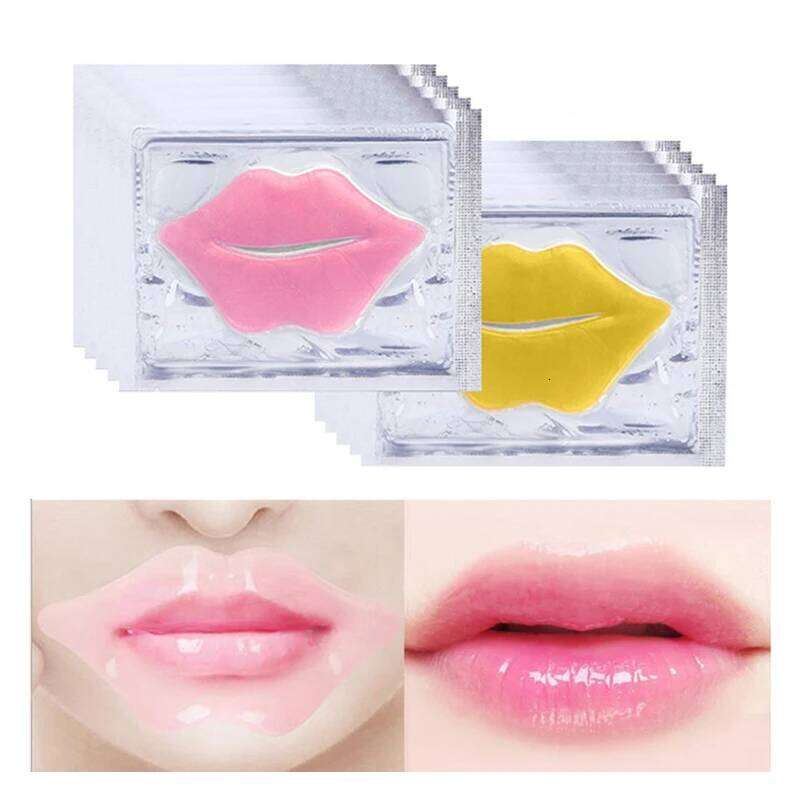 20pcs Crystal Collagen Patches Moisturizing Brightening Nourishing Lip Mask Care Labial Masks Lips Plumper Gel Pads free shipping