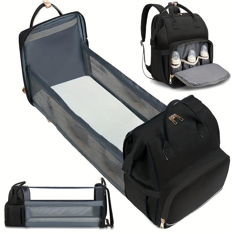 TEMU Diaper Bag Backpack, Multifunction Baby Changing Bags With Stroller Straps & Milk Bottle Pockets, Large Capacity Nappy Back Pack Bag For Boys