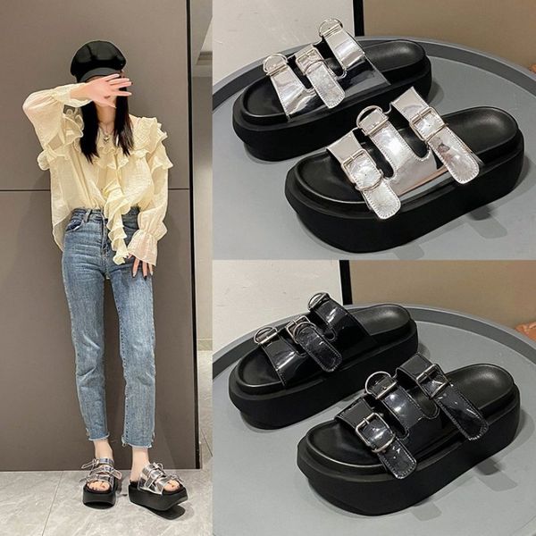 Fashion New Women Thickness Wedges High Heels Leisure Summer Sandals Female Platform Fish Mouth Shoes Ladies Slippers 2da9