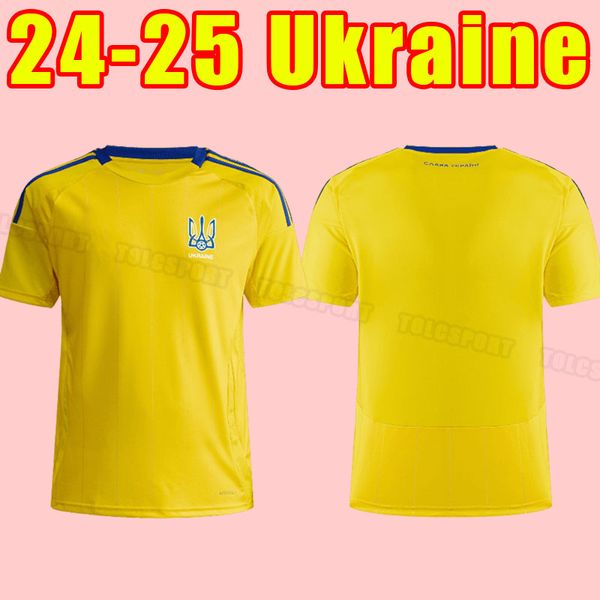 &quot;Soccer Jerseys Ukraine 2024 2025 Zinchenko Mudryk Football Shirts 24 25 Yarmolenko Mykolenko Zabarnyvbyk Sudakov Matvyenko Trubin Jers