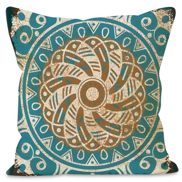 Digitally printed Bohemia pillowcase cushion covers 18X18 polyester cushion cover