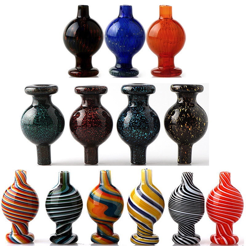 Beracky US Color Glass Bubble Carb Cap For Beveled Edge Quartz Banger Nails Glass Water Bongs Pipe Dab Rigs
