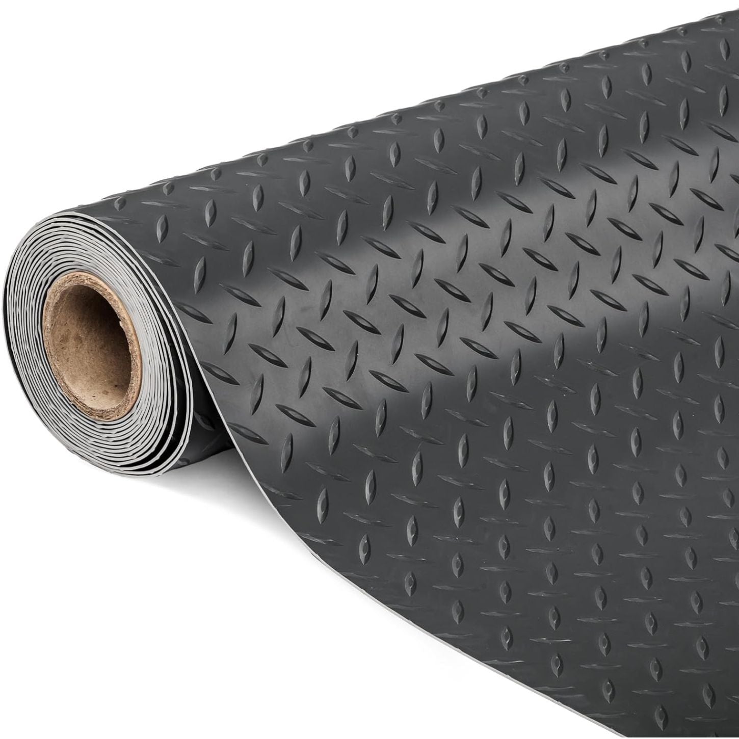 TEMU 7.5 X 17 Ft Garage Floor Mat, Thickened Diamond Plate Pvc Garage Mats Flooring Roll For Under Car, Garage Car Parking Mats For Compact Suvs,