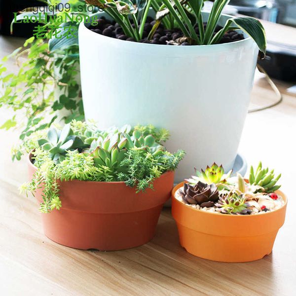 Planters Pots Large caliber imitation clay thickened plastic flowerpot succulent flowerpot small bonsai potted plant for the base L240910