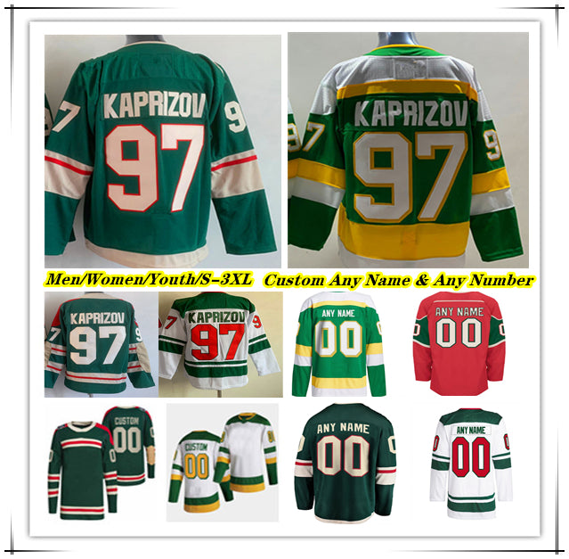 Kirill Kaprizov Minnesota Hockey Jersey Marc-Andre Fleury Mats Zuccarello Joel Eriksson Ek Matt Boldy Brandon Duhaime Brock Faber Marco Rossi Ryan H