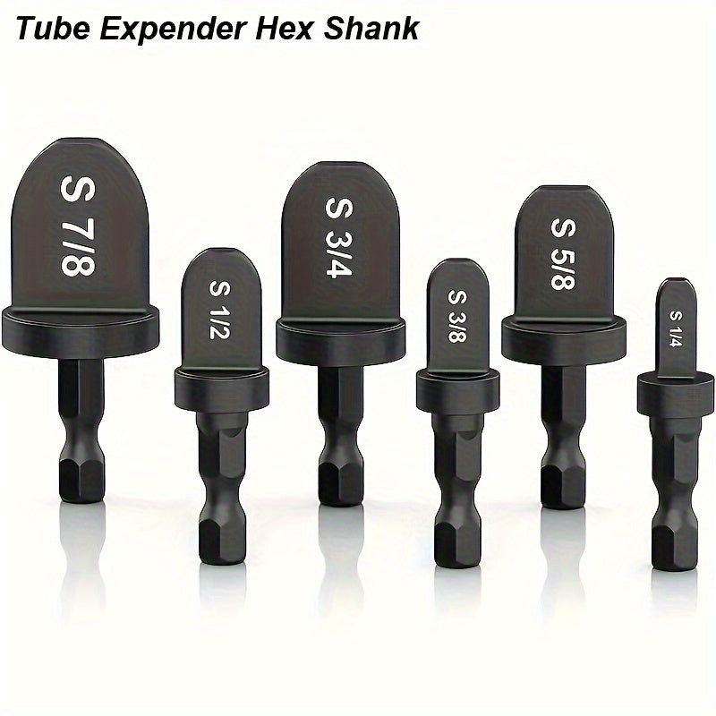 TEMU Copper Tube Expander Pipe Hole Head Extender Swaging For Air Conditioner Refrigerator Brass Tube Expanding Drill Bit Repair Tools