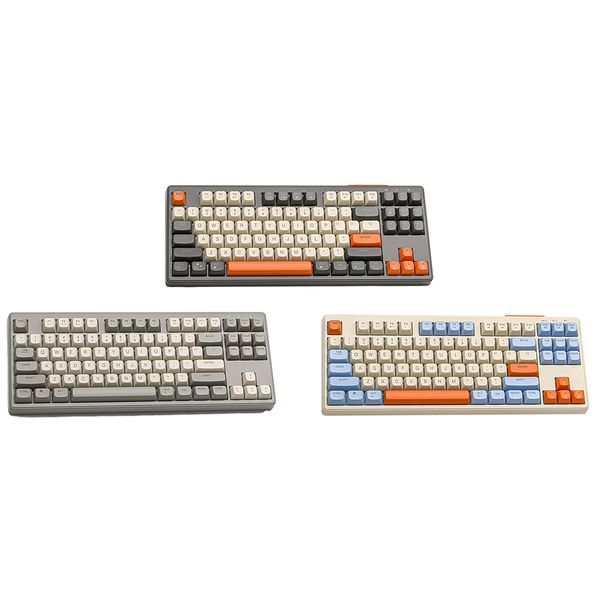 Bluetooth-Compatible Hot-Swappable Keyboard 87 Keys Backlight Gamer Keyboard RGB Lighting Effect Silent Type-C for Laptop Tablet