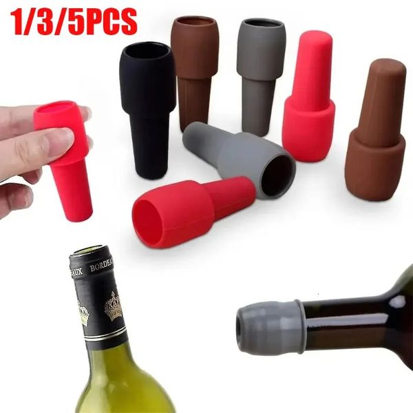 Silicone Wine Stoppers Beverage Bottle Sealer Reusable Sparkling Stopper Keeping Champagne Fresh Kitchen Tools 250107