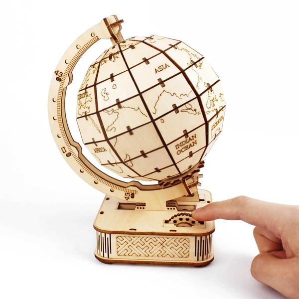 3D Wooden Puzzle Globe. Model kits DIY Crafts Handmade Christmas GiftsT250117