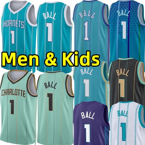 #1 Melo LaMelo Ball Basketball Jerseys Men Youth Kids City Jersey Wear vest 75th anniversary children