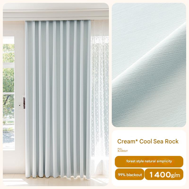 YL-36823 Thick chenille curtains full blackout bedroom high-grade blackout master finished product heat insulation sunscreen sunshade curtain