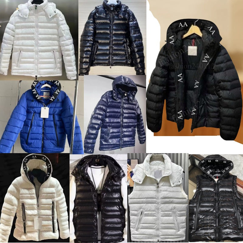 Mens jacket puffer jacket men designer jackets womens winter coat puffer vest with NFC chips outerwear embroidered armband white duck Puffer coats A