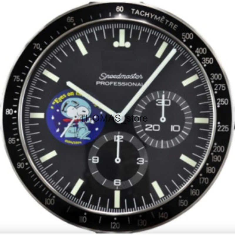 Metal stainless steel wall clock watch clock scan silent movement Speedmaster series can X2501078 Q250512